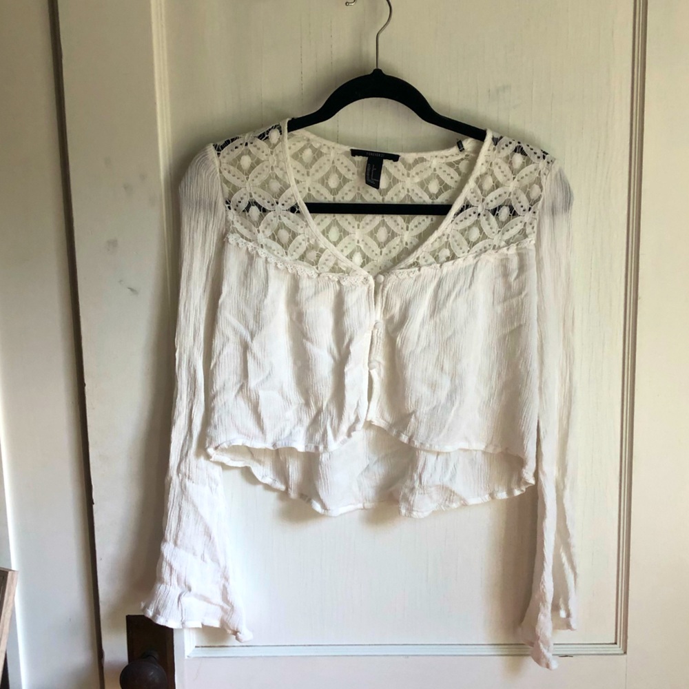 Forever21 Long Sleeve Crop Top